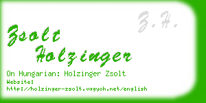 zsolt holzinger business card